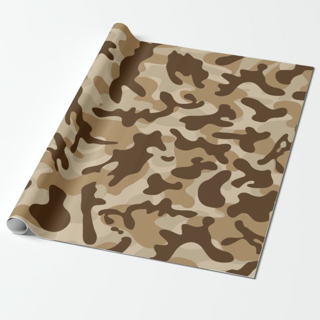Papel De Presente Camuflagem no Deserto (Desenrolado)