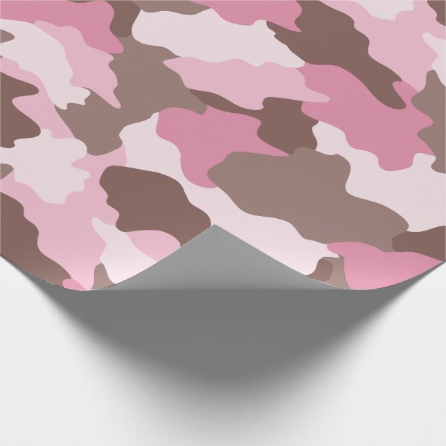 Papel De Presente Camuflagem Rosa Menina Camo (Ponta)