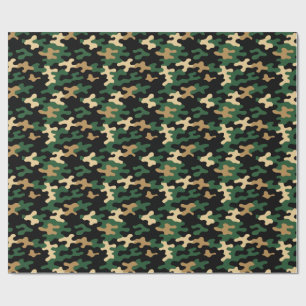 Papel De Presente Camuflagem Verde