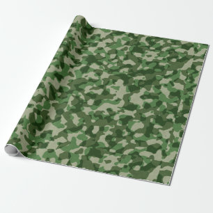 Papel De Presente Camuflagem Verde