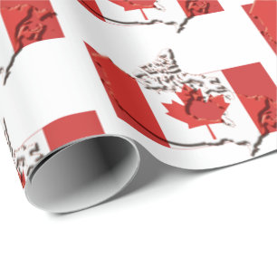 Papel De Presente CANADÁ   Bandeira canadense