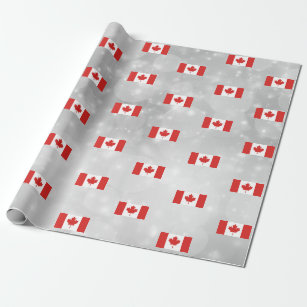 Papel De Presente Canadá canadense Flag Red Maple Leaf