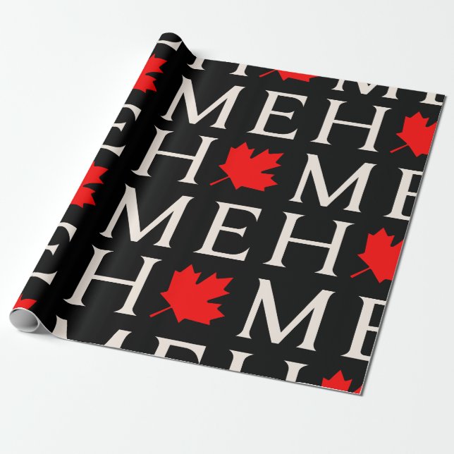 Papel De Presente canada home maple leaf canadian (Desenrolado)