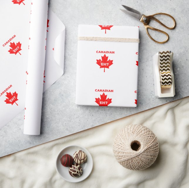 Papel De Presente Canadiano Eh? Folha de Maple (Artesanato)