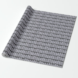 Papel De Presente Canal de Amsterdã Casas de Silver de Carvão Padrão
