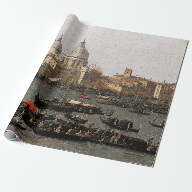 Papel De Presente Canaletto Veneza, Bacia de San Marco (Desenrolado)