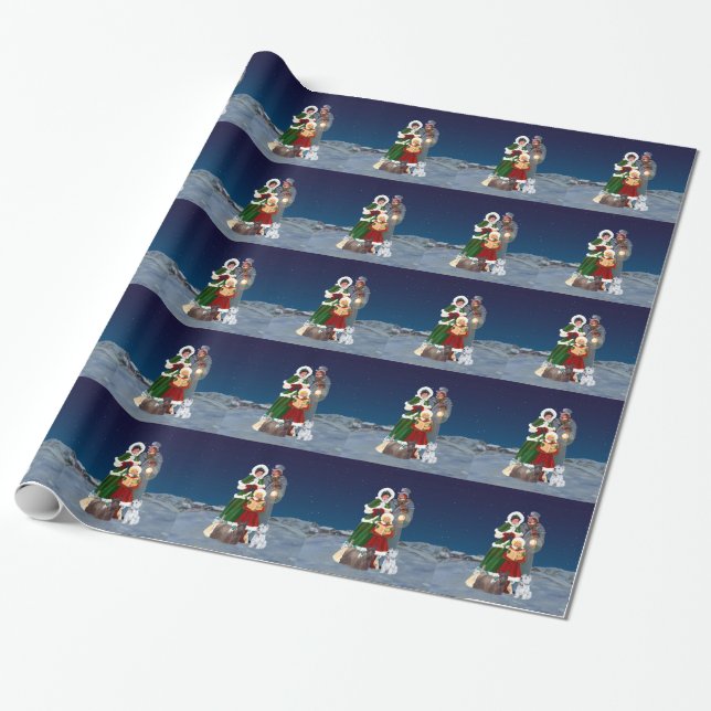 Papel De Presente Canções de Natal (Desenrolado)