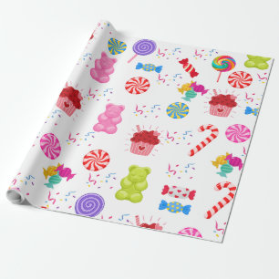 Papel De Presente Cândias Coloridas
