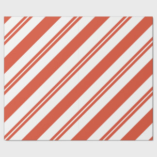 Papel De Presente Candy Cane Chorus-Big Stripe Diagonal