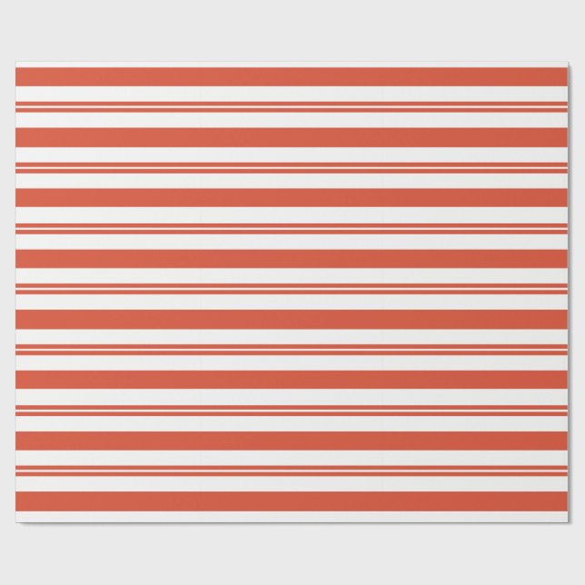 Papel De Presente Candy Cane Chorus-Big Stripe Wrapping Paper (Aberto)
