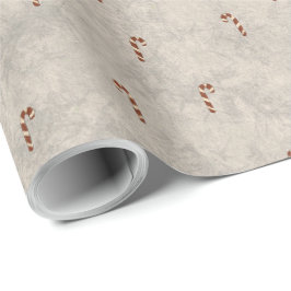 Papel De Presente Candy Cane Pattern Wrapping Paper
