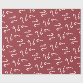 Papel De Presente Candy Cane Wrapping Paper