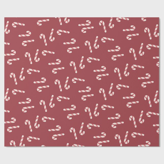 Papel De Presente Candy Cane Wrapping Paper (Aberto)