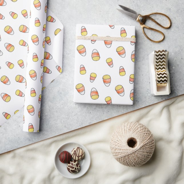 Papel De Presente Candy Corn Fall Wrapping Paper (Artesanato)