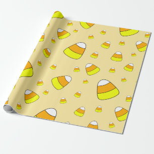 Papel De Presente Candy Corn Pattern Halloween