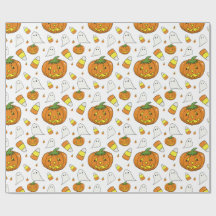 Candy Corn Pattern Wrapping Paper