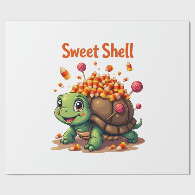 Papel De Presente Candy Shell Turtle (Aberto)