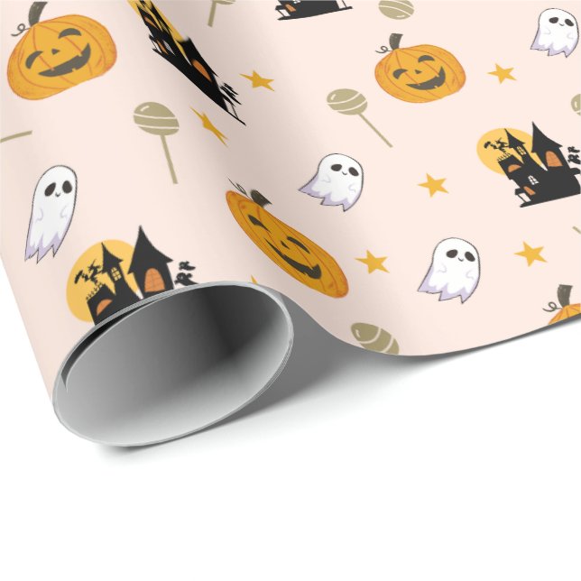 Papel De Presente Candy Star Halloween (Ponta do rolo)