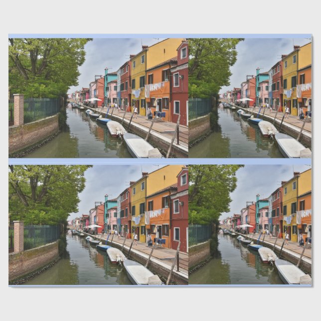 Papel De Presente Caneca de Café Venice Burano (Aberto)