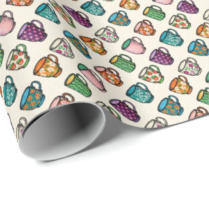 Papel De Presente Canecas de Chá