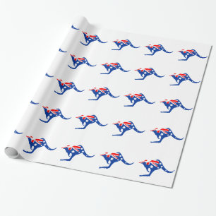 Papel De Presente Canguru australiano