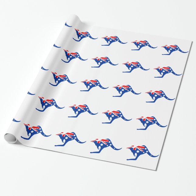 Papel De Presente Canguru australiano (Desenrolado)