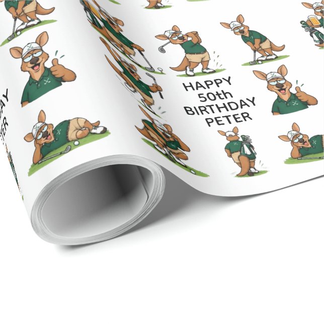 Papel De Presente   cangurus (Ponta do rolo)