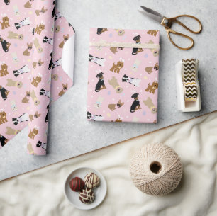 Papel De Presente Caninos felzs pascoa