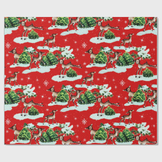 Papel De Presente Cantinho Gelado Retrorista de Natal