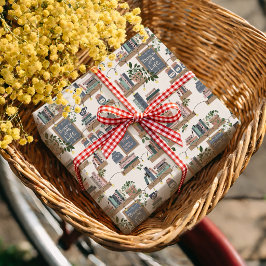 Papel De Presente Canto Aconchegante de Livros Hygge