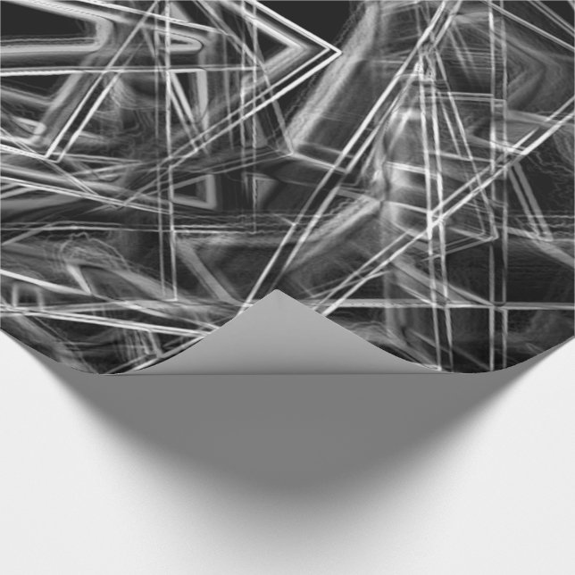 Papel De Presente Cantos quadrados e nódoas cinzas (Ponta)