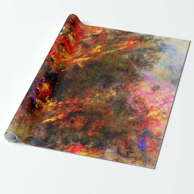 Papel De Presente Canvas pintura traçada matemática fractal (Desenrolado)