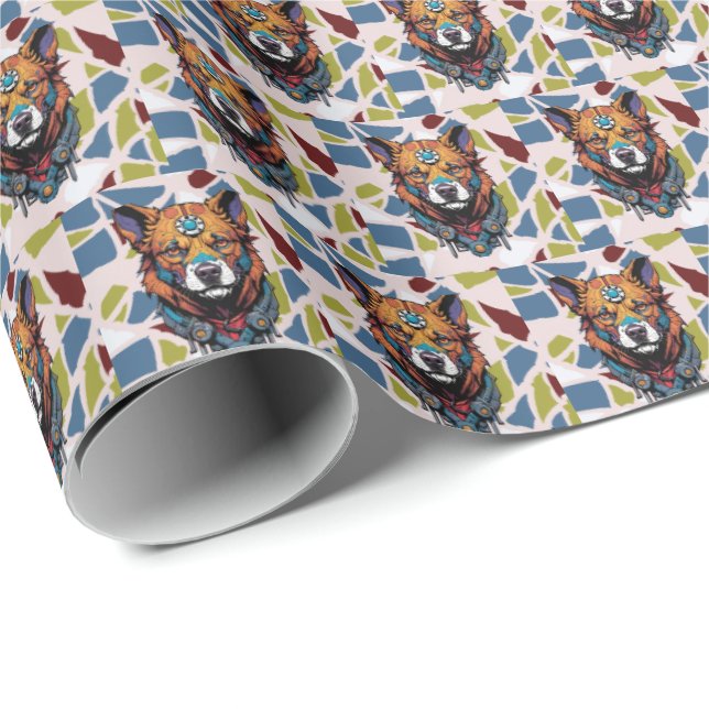 Papel De Presente cão (Ponta do rolo)
