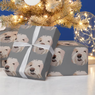 Papel De Presente Cão Bichon Frise Cachorro
