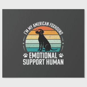 Papel De Presente Cão de Apoio Emocional Humano Foxhound Americano