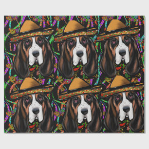 PAPEL DE PRESENTE CÃO DE CAÇA BASSET