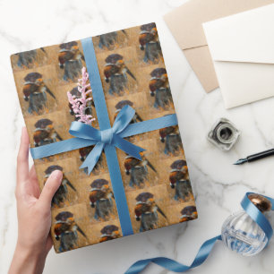 Papel De Presente Cão de Caça Com Faisão Caça de Ave de Caça Esporte