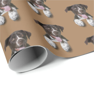 Papel De Presente cão de caça em castanho