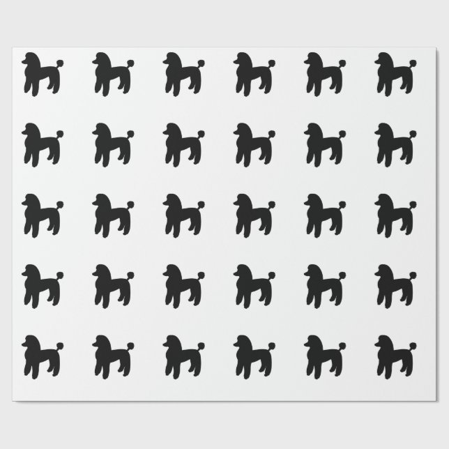 Papel De Presente Cão de caniche (Aberto)