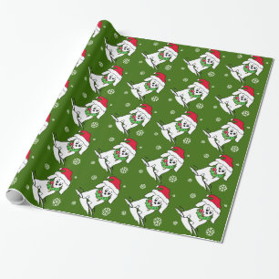 Papel De Presente Cão de Natal