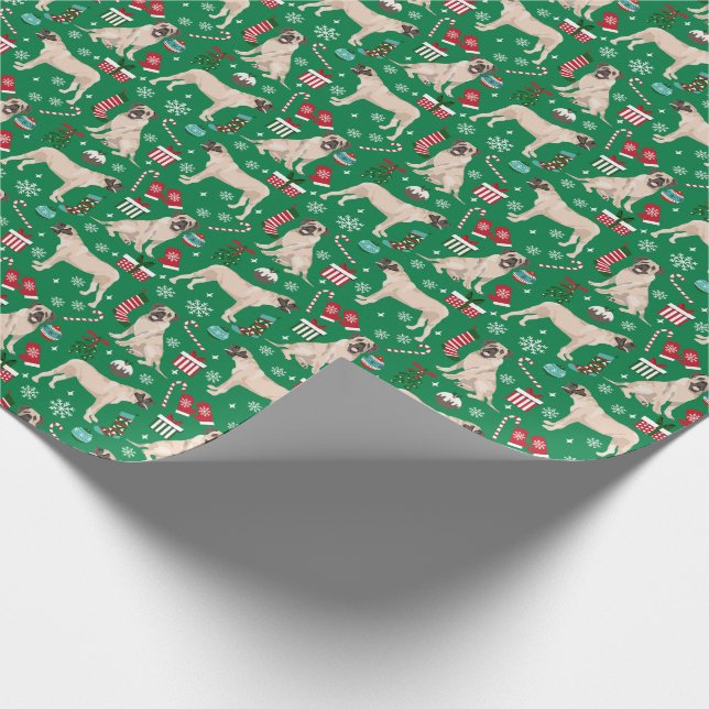 Papel De Presente Cão de Natal inglês Mastiff (Ponta)