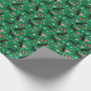 Papel De Presente Cão de Natal Min Pin