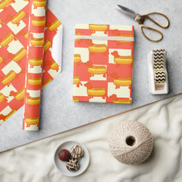 Papel De Presente Cão Quente Adorável Dachshund