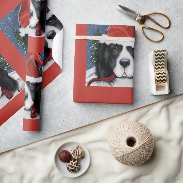 Papel De Presente Cão Terra Nova (Artesanato)