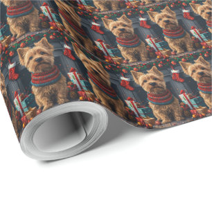 Papel De Presente Cão Terrier da Baía de Chesapeake Com Presentes de