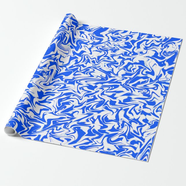 Papel De Presente Caos Azul..... (Desenrolado)