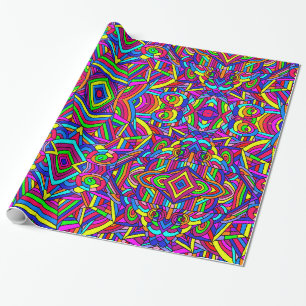 Papel De Presente Caos Coloridos 2