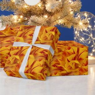 Papel De Presente Caos de Vermelho e Amarelo: Tulipas Monsella de Do