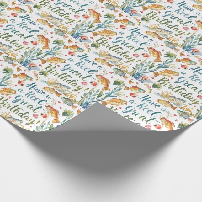 Papel De Presente Capa de Pesca Doméstica de Aniversário (Ponta)