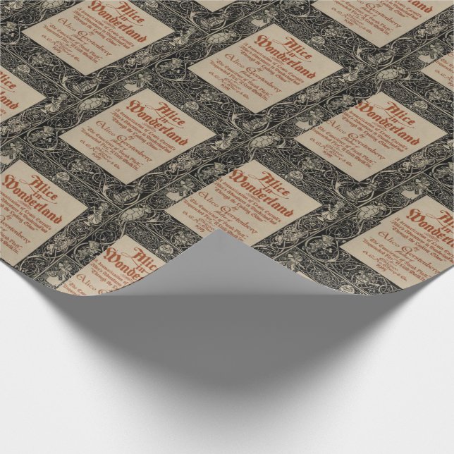 Papel De Presente Capa do Livro Alice no País das Maravilhas  (Ponta)